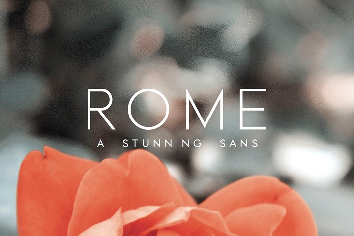 Beispiel einer Rome-Schriftart